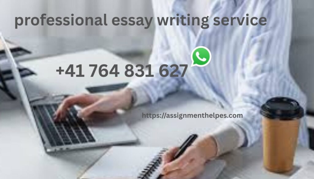 professional essay writing service, Professional essay writing service website banner with a laptop, books, and a notebook