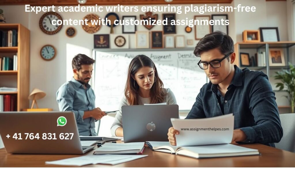 Expert academic writers ensuring plagiarism-free content with customized assignments